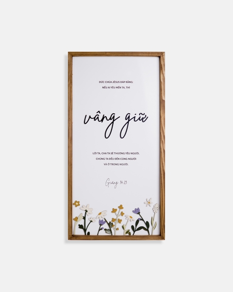 Nếu ai yêu mến Ta, thì vâng giữ lời Ta [Giăng 14:23]