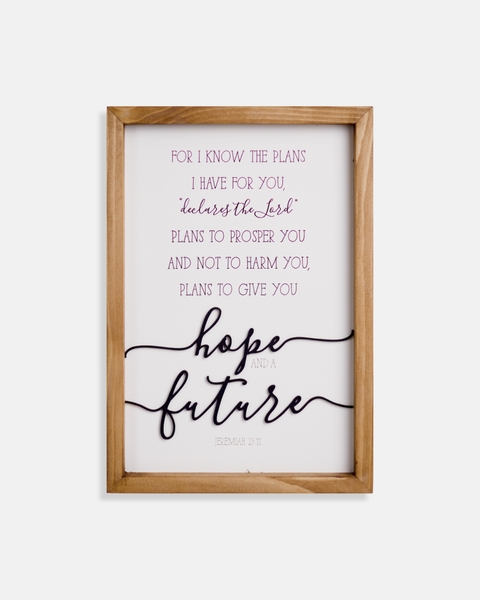Hope and a future [Jeremiah 29:11]