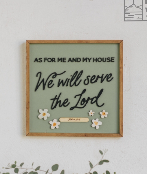 Green board - white flowers