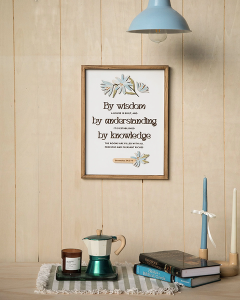 By wisdom a house is build and by understanding
