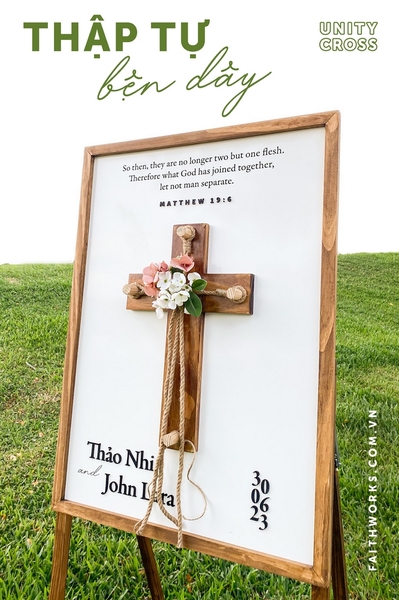 Thập tự bện dây cho lễ cưới - Unity Cross