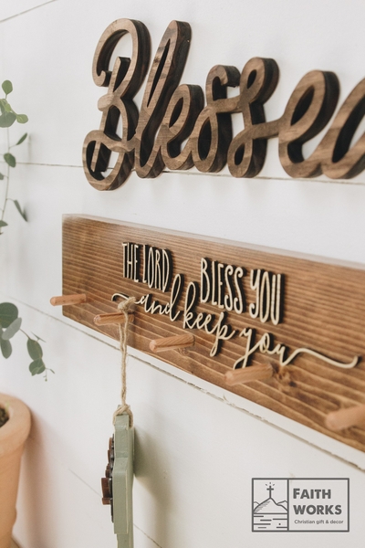 The Lord Bless You and Keep You - Móc treo gỗ L