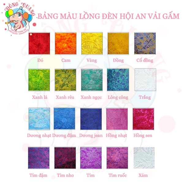 Lồng đèn Hội An vải gấm - dáng tròn