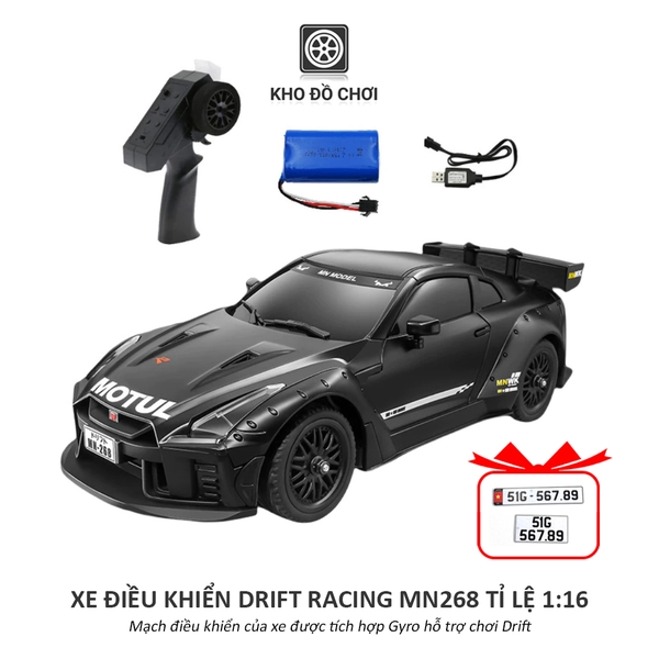Ô tô điều khiển MN268 - Drift Racing Car 1:16 +Gyro - RTR [TẶNG