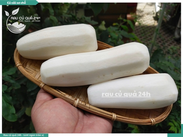 Củ cải sơ chế khoảng 350 - 500g
