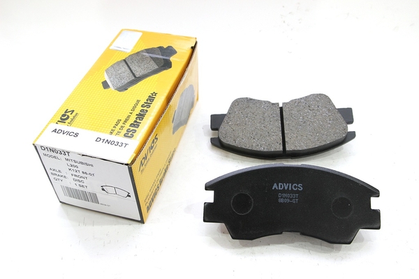 D1N033T - Bố Thắng - Má Phanh TRƯỚC Mitsubishi PAJERO VN 2.4 2.6 91-04 L300 2.0 VN 1.6 2.5 86-13 TRITON 2.0 2.5 93-06 ADVICS - Japan