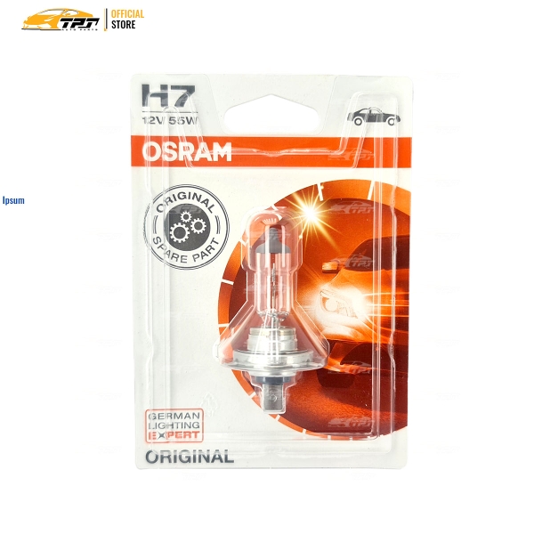 64210 01B Bóng Đèn Halogen Tiêu Chuẩn H7 [12V - 55W] Vĩ = 1c OSRAM - Germany
