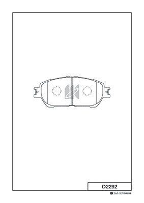 D2292 | Bố Thắng / Má Phanh TRƯỚC Toyota SIENNA 3.3 3.5 03-10 CAMRY 2.4 3.0 01-06 MK Kashiyama - Japan