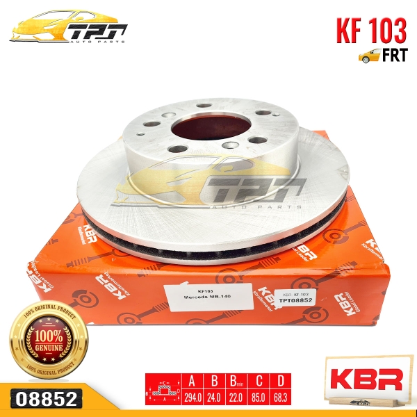 KF103 | Đĩa Thắng TrướcMercedes MB100 - MB140 [294.0 mm] KBR - Taiwan