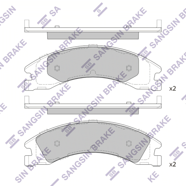 SP1560 | Bố Thắng / Má Phanh SAU 8C2Z2200A [Trong 202.1-66.7-17 Ngoài 202.1-66.7-15.3] Hi-Q