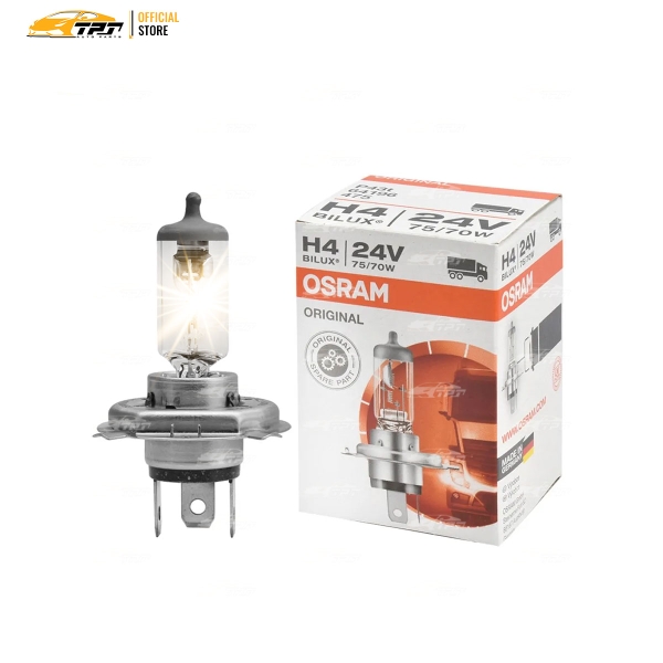 64196 | Bóng Đèn Halogen Tiêu Chuẩn P43T H4 [24V - 70/75W] (Hộp 1 Cái) OSRAM - Germany