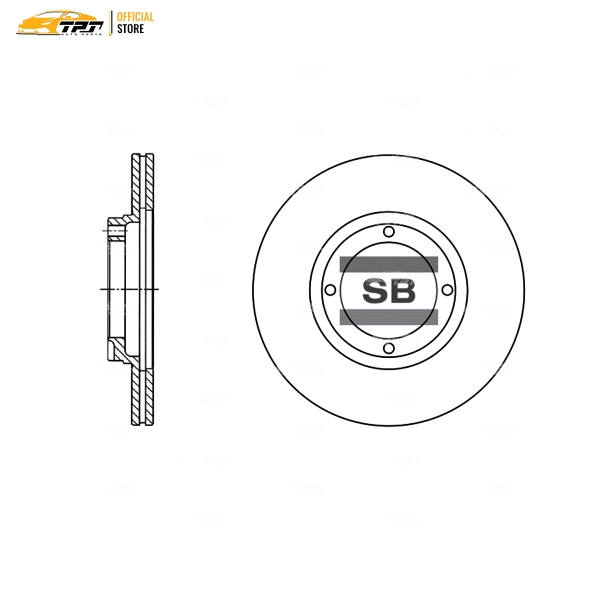 SD1001 Đĩa Thắng Trước 5171221350 [242 Số Lỗ 4] HiQ - Sangsin