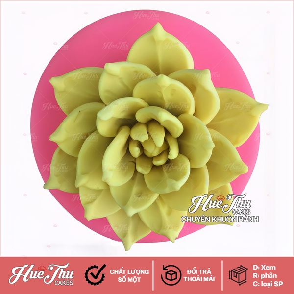 Khuôn silicon Sen Đá Nước Đại làm bánh rau câu 3D 4D nhấn xôi, fondant, socola, nến hanmade