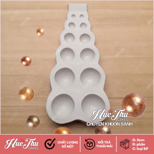 Khuôn silicon Hạt Ngọc Trai làm bánh rau câu 3D 4D nhấn xôi, fondant, socola, nến hanmade
