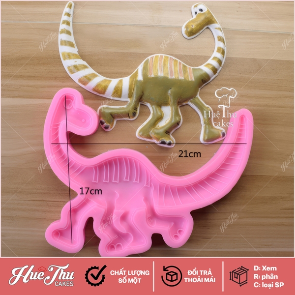 Khuôn silicon Khủng Long làm bánh rau câu 3D 4D nhấn xôi, fondant, socola, nến hanmade