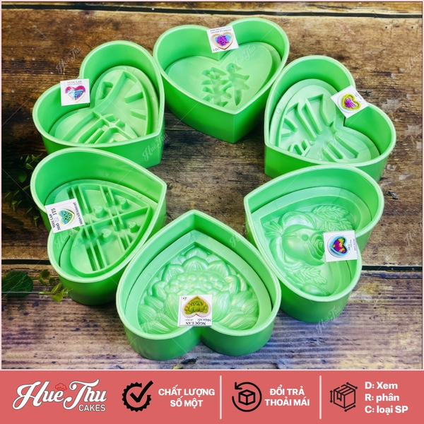 Khuôn xôi hình Trái Tim 15cm cao 6cm - khuôn ép xôi, khuôn nhấn xôi Ngọc Lan