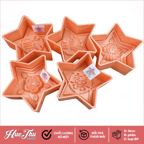 Khuôn xôi hình Ngôi Sao 20cm cao 8cm - khuôn ép xôi, khuôn nhấn xôi Ngọc Lan