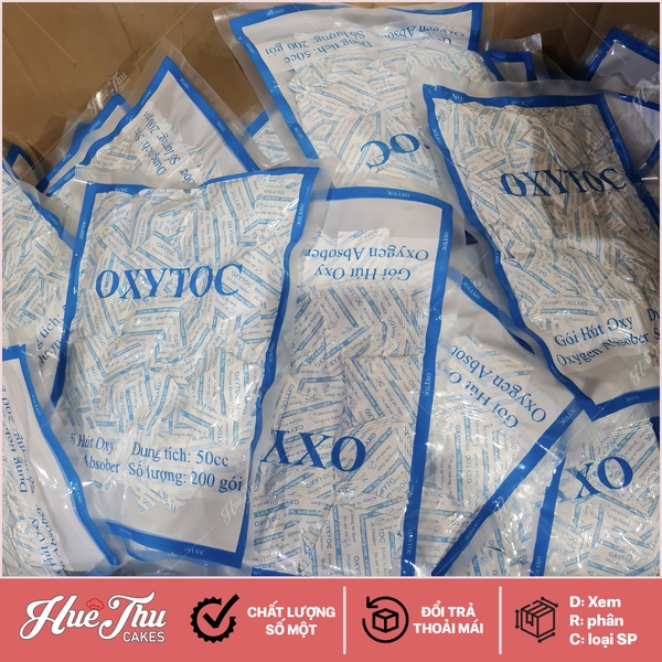 Gói hút oxy (gói hút ẩm, chống ẩm / 200 cái 30cc) cho thực phẩm, bánh kẹo, hạt khô, bánh trung thu