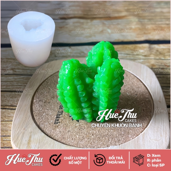 Khuôn silicon Sen Đá Trơn Dài 3 Nhánh làm bánh rau câu 3D 4D nhấn xôi, fondant, socola, nến hanmade