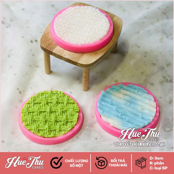 Khuôn silicon Mặt Bánh Trung Thu Nghệ Thuật 9cm (bộ 3 khuôn) làm bánh rau câu 3D 4D nhấn xôi, fondant, socola, nến hanmade