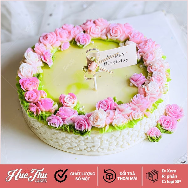 Khuôn silicon Vòng Tròn Hoa Hồng làm bánh rau câu 3D 4D nhấn xôi, fondant, socola, nến hanmade
