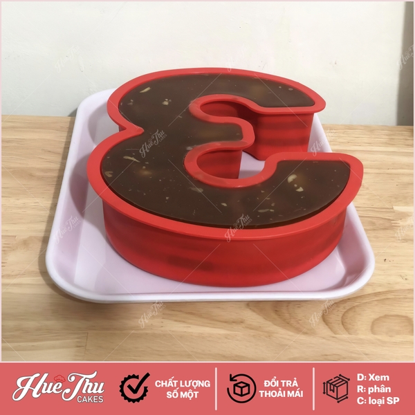 Khuôn silicon hình số từ 0-9 kích thước 25cm sử dụng làm bánh rau câu, bánh gato