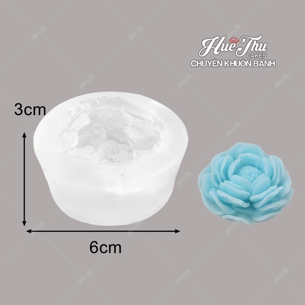 Khuôn silicon Mẫu Đơn MD1 làm bánh rau câu 3D 4D nhấn xôi, fondant, socola, nến hanmade