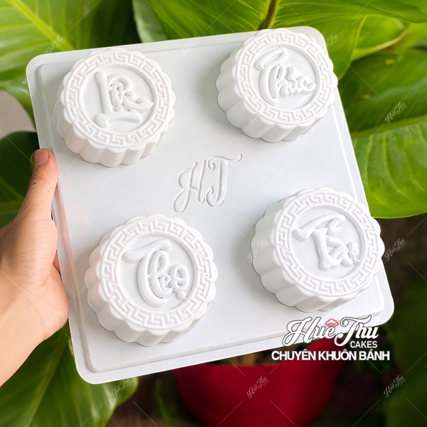 Khuôn rau câu, nhấn xôi Phúc Lộc Thọ Tài (vỉ 4 khuôn) làm bánh rau câu, ép xôi