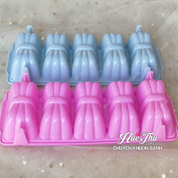 Khuôn rau câu, khay đá hình Nơ làm bánh rau câu 3D 4D nhấn xôi, fondant, socola, nến hanmade