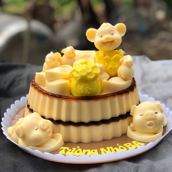 Khuôn rau câu Thố Tròn / Thố Tim làm bánh rau câu 3D 4D nhấn xôi, fondant, socola, nến hanmade
