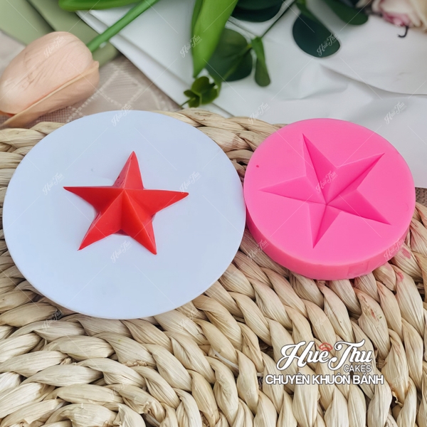 Khuôn silicon Ngôi Sao A122 làm bánh rau câu 3D 4D nhấn xôi, fondant, socola, nến hanmade