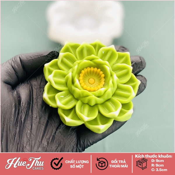 Khuôn silicon Hoa Sen 8cm A126 làm bánh rau câu 3D 4D nhấn xôi, fondant, socola, nến hanmade