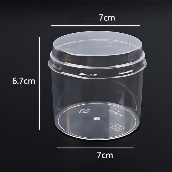 Ly Nhựa Hình Tròn 7cm HC12 đựng bánh Mousse có nắp (10 cái)