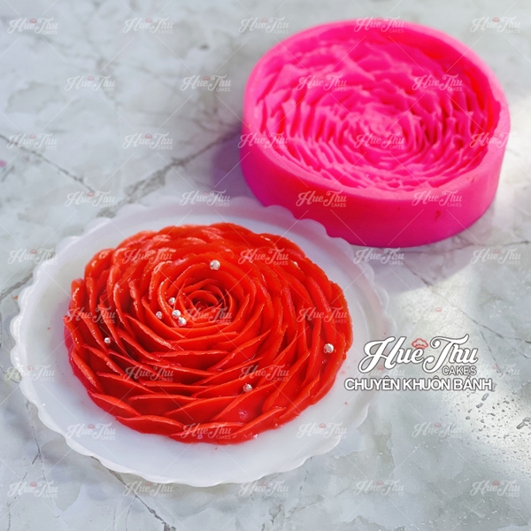 Khuôn silicon Hoa Hồng Cánh Lớn làm bánh rau câu 3D 4D nhấn xôi, fondant, socola, nến hanmade