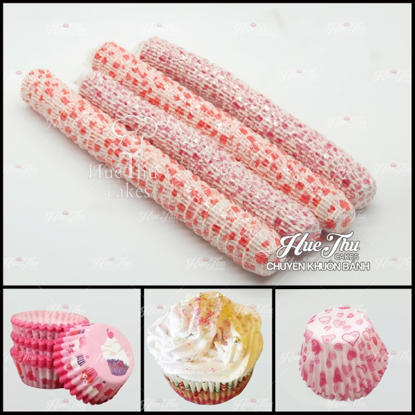 Ly giấy Cupcake nhỏ nướng bánh (25 cái) cốc giấy làm bánh