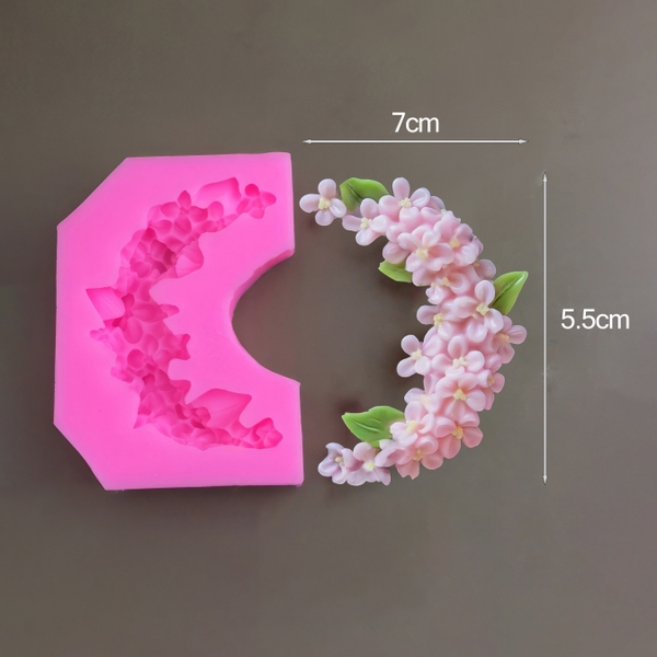 Khuôn silicon Hoa Quế Mặt Trăng A83 làm bánh rau câu 3D 4D nhấn xôi, fondant, socola, nến hanmade