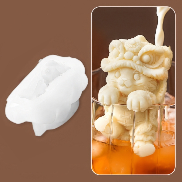 Khuôn silicon Lân Trung Thu làm bánh rau câu 3D 4D nhấn xôi, fondant, socola, nến hanmade