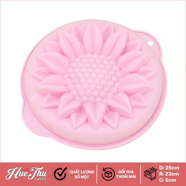 Khuôn silicon Hoa Hướng Dương cánh lớn làm bánh rau câu 3D 4D nhấn xôi, fondant, socola, nến hanmade