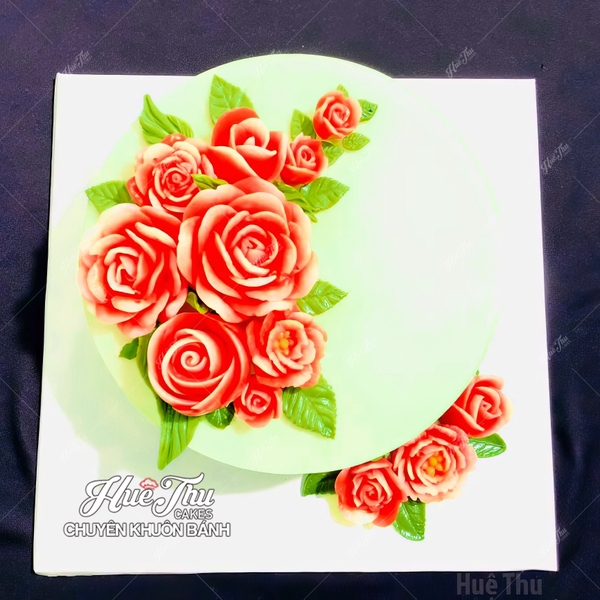 Bộ khuôn silicon Hồng Thái (8 bông) làm bánh rau câu 3D 4D nhấn xôi, fondant, socola, nến hanmade