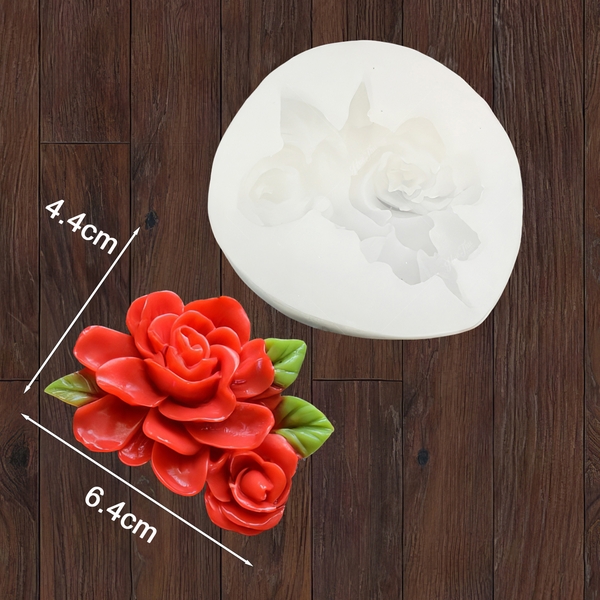 Khuôn silicon Mặt Hồng A84 6.4cm làm bánh rau câu 3D 4D nhấn xôi, fondant, socola, nến hanmade