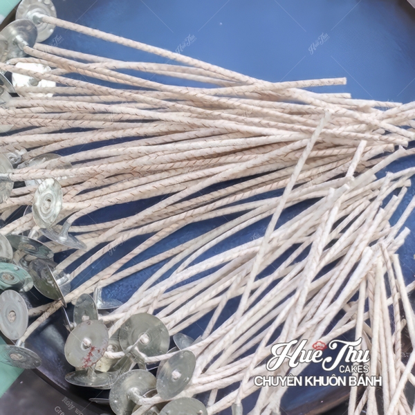 Bấc nến cotton vân loại tốt (tim nến / 10 cái) nhiều kích thước làm nến thơm, nến handmade