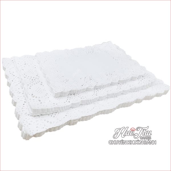 Giấy ren lót bánh size 12-30cm cho bánh rau câu, bông lan, bánh kem (50 tờ)