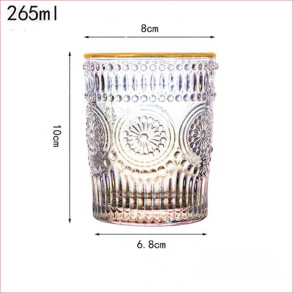 Cốc Thủy Tinh Cao 10cm Viền Vàng - đựng muối gạo cắm hương bàn tiệc mâm cúng hiện đại phong cách Luxury