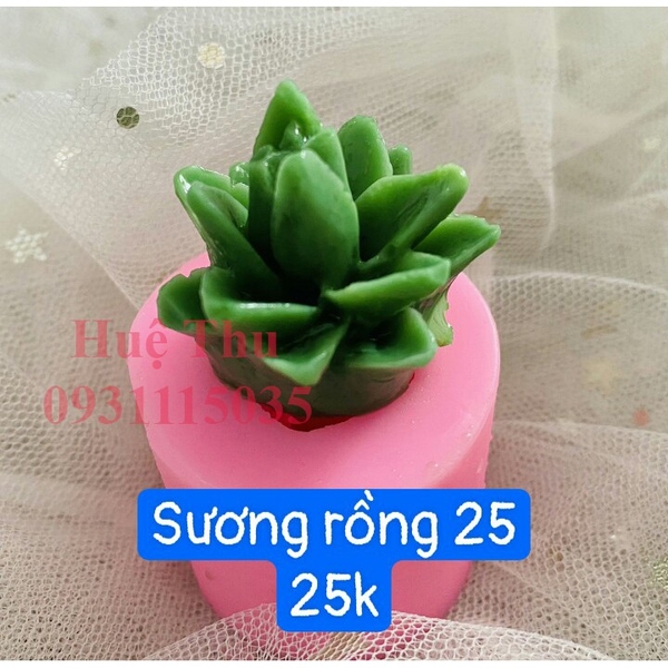 Khuôn silicon Sen Đá 25 cao 3.5cm làm bánh rau câu 3D 4D nhấn xôi, fondant, socola, nến hanmade