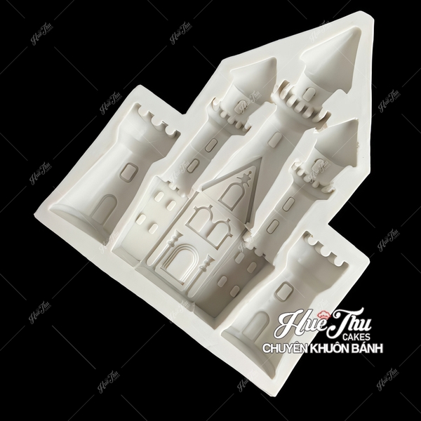 Khuôn silicon Lâu Đài làm bánh rau câu 3D 4D nhấn xôi, fondant, socola, nến hanmade