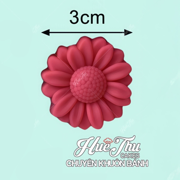 Khuôn silicon Hoa Cúc 2 nhỏ 3cm (10 cái) làm bánh rau câu, nhấn xôi, bánh da lợn