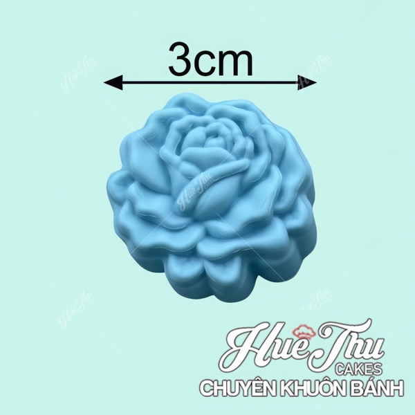 Khuôn silicon Hoa Hồng 1 nhỏ 3cm (10 cái) làm bánh rau câu, nhấn xôi, bánh da lợn