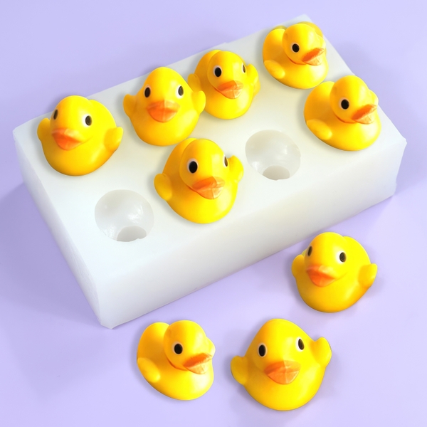 Khuôn silicon Con Vịt A34 (vỉ 8 hình) làm bánh rau câu 3D 4D nhấn xôi, fondant, socola, nến hanmade