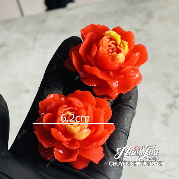 Khuôn silicon Hoa Nhài Pha Lê 6.2cm làm bánh rau câu 3D 4D nhấn xôi, fondant, socola, nến hanmade