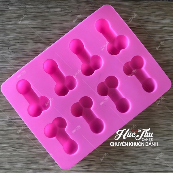 Khuôn silicon Tình Yêu Cũ 2 Củ (vỉ 8 hình) làm bánh rau câu 3D 4D nhấn xôi, fondant, socola, nến hanmade